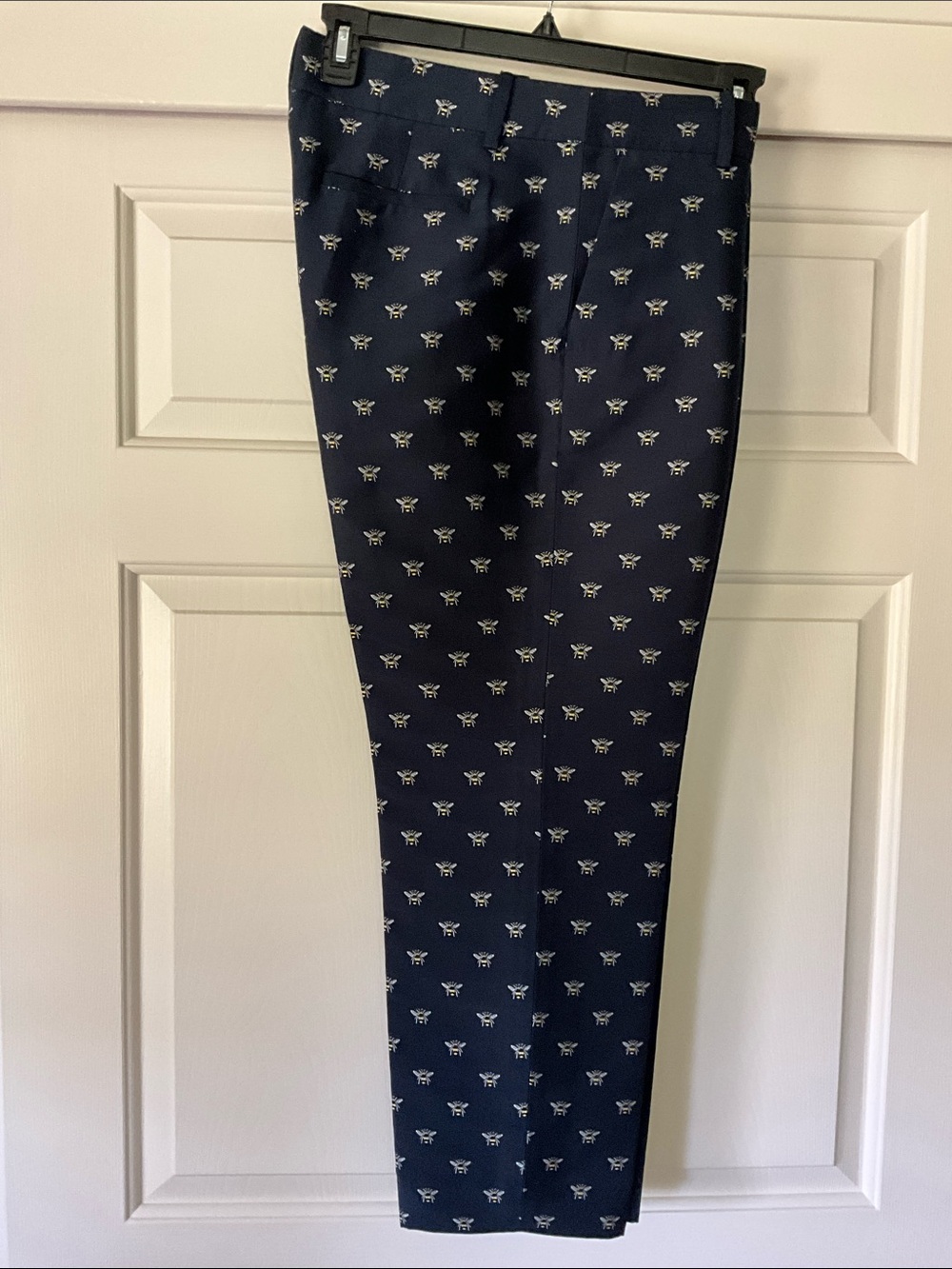J.CREW DARK NAVY WITH EMBROIDERED BEE’S SIZE 14 PANTS. NWOT